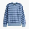Sudadera de cuello redondo de rizo a rayas Sudadera de cuello redondo de rizo a rayas