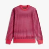 Sudadera de cuello redondo de rizo a rayas Sudadera de cuello redondo de rizo a rayas