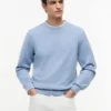 Sudadera de cuello redondo teñida en prenda Sudadera de cuello redondo teñida en prenda