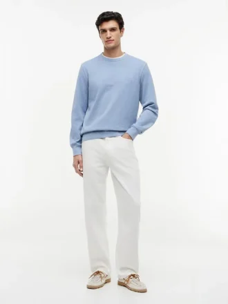 Sudadera de cuello redondo teñida en prenda