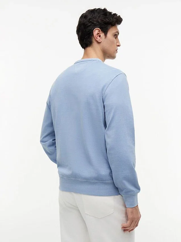 Sudadera de cuello redondo teñida en prenda Sudadera de cuello redondo teñida en prenda