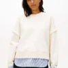 Sudadera de felpa con efecto de capas Sudadera de felpa con efecto de capas