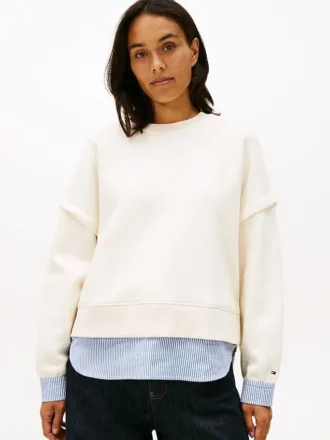 Sudadera de felpa con efecto de capas