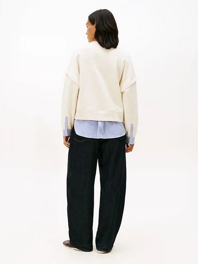 Sudadera de felpa con efecto de capas Sudadera de felpa con efecto de capas