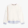 Sudadera de felpa con efecto de capas Sudadera de felpa con efecto de capas