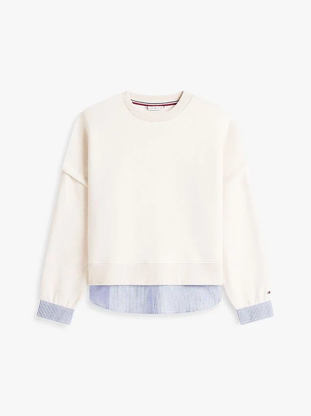 Sudadera de felpa con efecto de capas Sudadera de felpa con efecto de capas