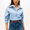 Sudadera de felpa interlock con cremallera de un cuarto Sudadera de felpa interlock con cremallera de un cuarto