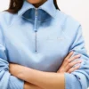 Sudadera de felpa interlock con cremallera de un cuarto Sudadera de felpa interlock con cremallera de un cuarto