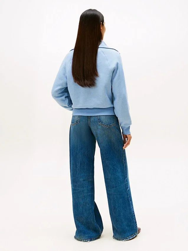 Sudadera de felpa interlock con cremallera de un cuarto Sudadera de felpa interlock con cremallera de un cuarto