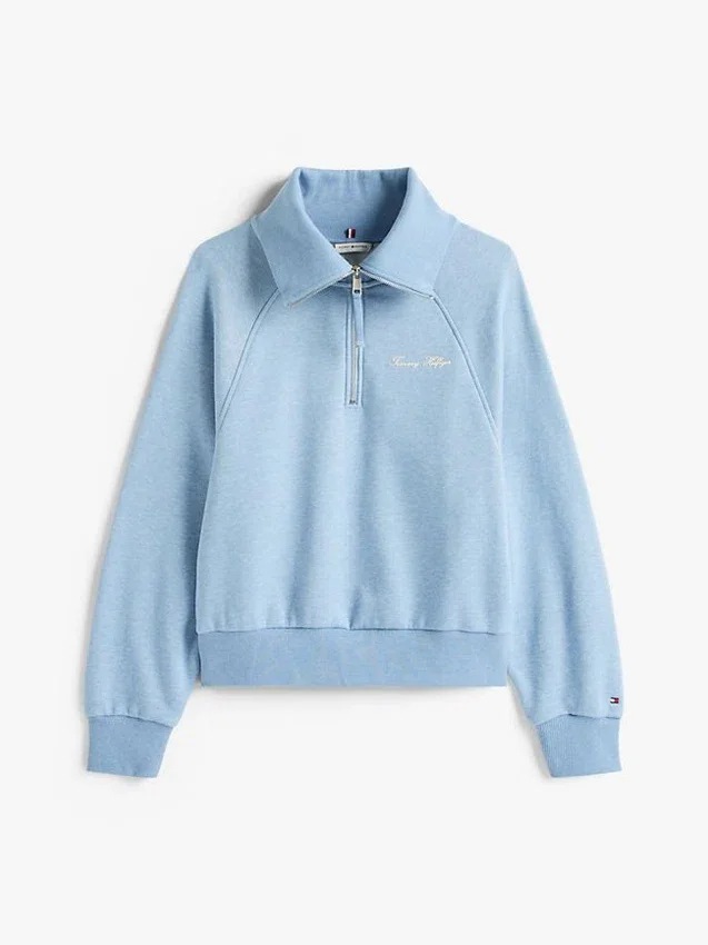 Sudadera de felpa interlock con cremallera de un cuarto Sudadera de felpa interlock con cremallera de un cuarto