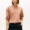 Sudadera de punto interlock con botones dorados