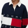 Sudadera de rugby con bandera de corte oversize de Tommy Jeans Sudadera de rugby con bandera de corte oversize de Tommy Jeans