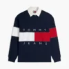 Sudadera de rugby con bandera de corte oversize de Tommy Jeans Sudadera de rugby con bandera de corte oversize de Tommy Jeans