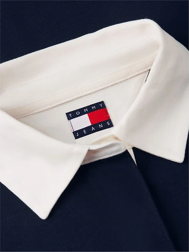 Sudadera de rugby con bandera de corte oversize de Tommy Jeans Sudadera de rugby con bandera de corte oversize de Tommy Jeans