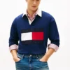 Sudadera de rugby con gran logotipo de bandera Sudadera de rugby con gran logotipo de bandera
