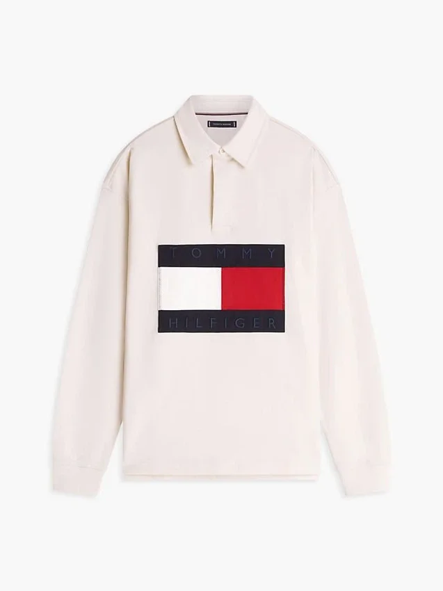 Sudadera de rugby con gran logotipo de bandera Sudadera de rugby con gran logotipo de bandera