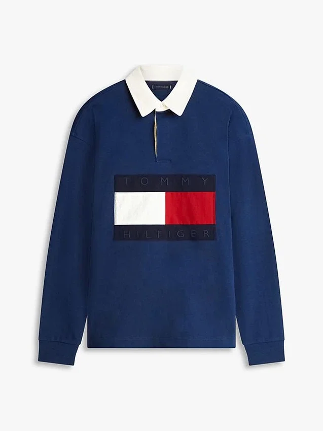 Sudadera de rugby con gran logotipo de bandera Sudadera de rugby con gran logotipo de bandera