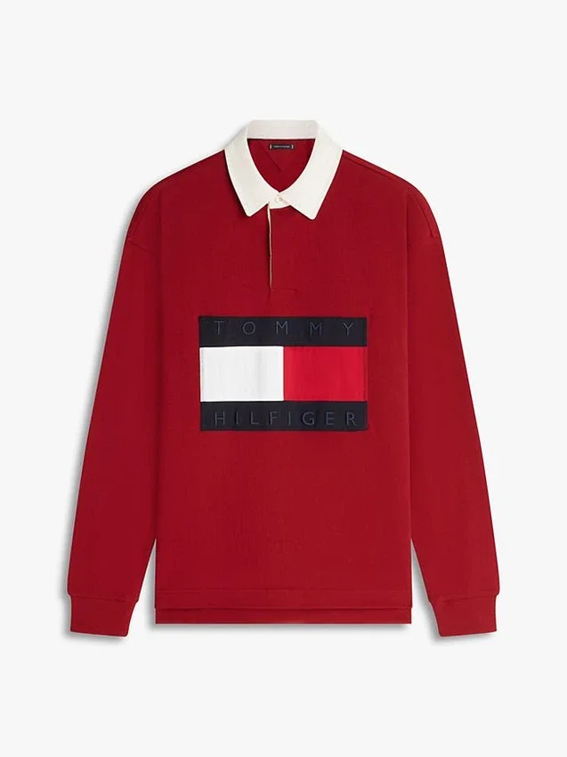 Sudadera de rugby con gran logotipo de bandera Sudadera de rugby con gran logotipo de bandera