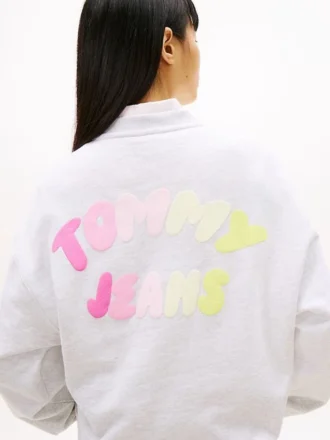 Sudadera holgada con estampado de pompones de Tommy Jeans