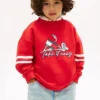 Sudadera infantil con estampado de bandera ondulada Sudadera infantil con estampado de bandera ondulada
