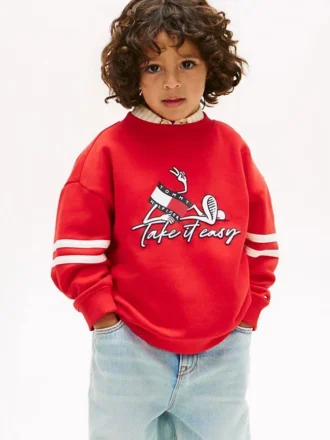 Sudadera infantil con estampado de bandera ondulada