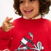 Sudadera infantil con estampado de bandera ondulada Sudadera infantil con estampado de bandera ondulada