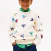 Sudadera infantil con estampado de banderas de vela Sudadera infantil con estampado de banderas de vela