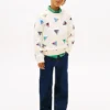 Sudadera infantil con estampado de banderas de vela Sudadera infantil con estampado de banderas de vela