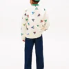 Sudadera infantil con estampado de banderas de vela Sudadera infantil con estampado de banderas de vela