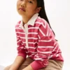 Sudadera polo a rayas para niña Sudadera polo a rayas para niña