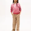 Sudadera polo a rayas para niña Sudadera polo a rayas para niña