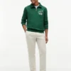 Sudadera polo con logo floral y cremallera de un cuarto Sudadera polo con logo floral y cremallera de un cuarto