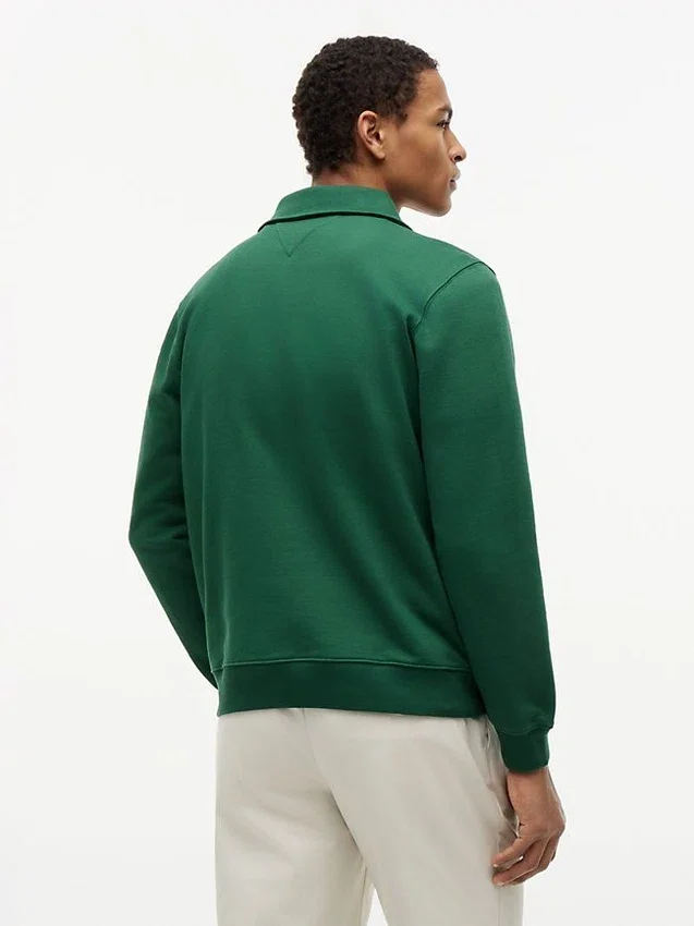 Sudadera polo con logo floral y cremallera de un cuarto Sudadera polo con logo floral y cremallera de un cuarto