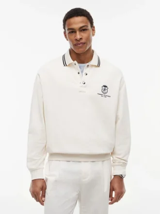 Sudadera polo de rugby con escudo monograma