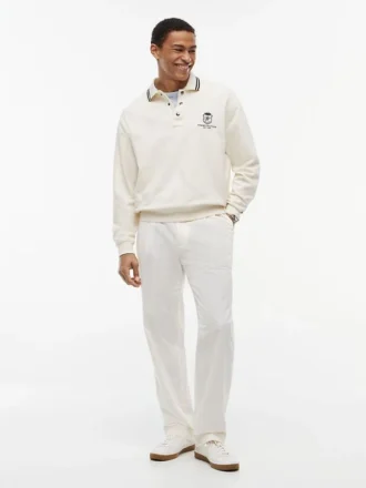 Sudadera polo de rugby con escudo monograma