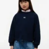 Sudadera raglán con bandera en tonos para niña Sudadera raglán con bandera en tonos para niña