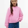 Sudadera raglán con bandera en tonos para niña Sudadera raglán con bandera en tonos para niña
