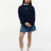 Sudadera raglán con bandera en tonos para niña Sudadera raglán con bandera en tonos para niña