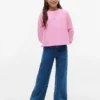 Sudadera raglán con bandera en tonos para niña Sudadera raglán con bandera en tonos para niña