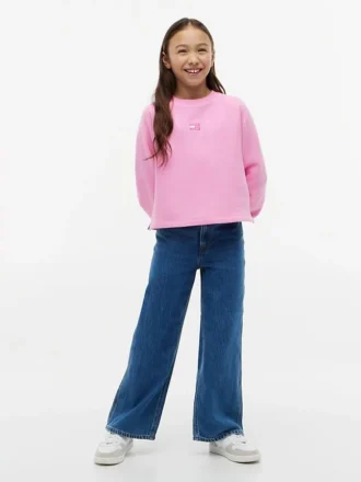 Sudadera raglán con bandera en tonos para niña