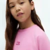 Sudadera raglán con bandera en tonos para niña Sudadera raglán con bandera en tonos para niña