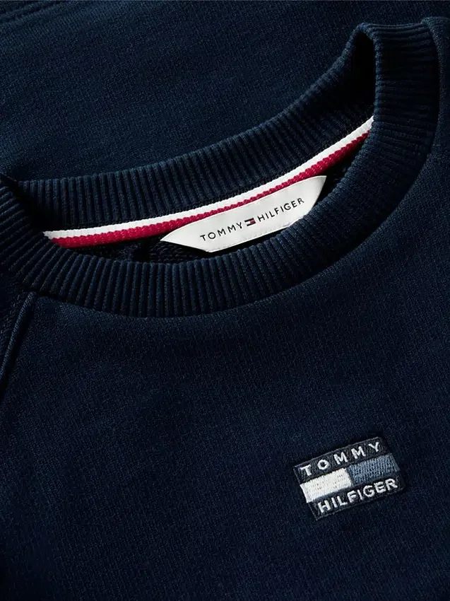 Sudadera raglán con bandera en tonos para niña Sudadera raglán con bandera en tonos para niña