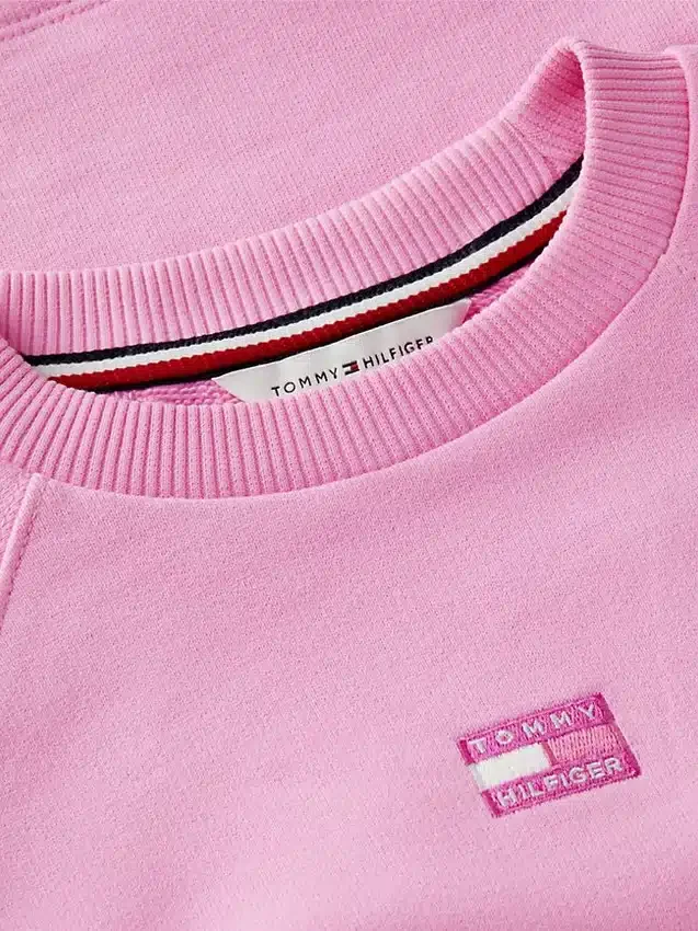 Sudadera raglán con bandera en tonos para niña Sudadera raglán con bandera en tonos para niña