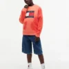 Sudadera raglán con el logotipo de Tommy Flag para niña