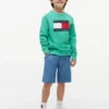 Sudadera raglán con el logotipo de Tommy Flag para niña