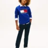 Sudadera raglán con el logotipo de Tommy Flag para niña