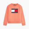 Sudadera raglán con el logotipo de Tommy Flag para niña