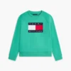 Sudadera raglán con el logotipo de Tommy Flag para niña