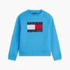 Sudadera raglán con el logotipo de Tommy Flag para niña
