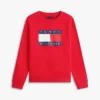 Sudadera raglán con el logotipo de Tommy Flag para niña